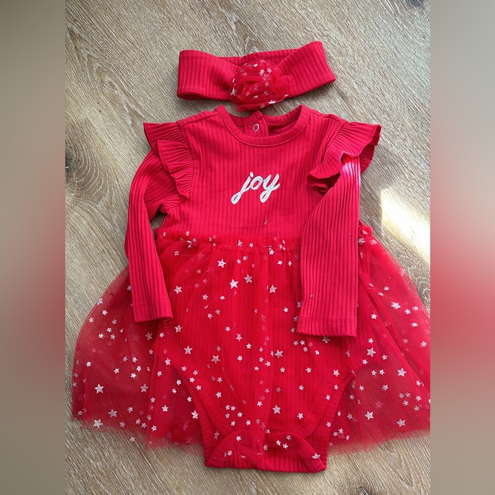 Little Me tulle Joy dress size 9M NWOT